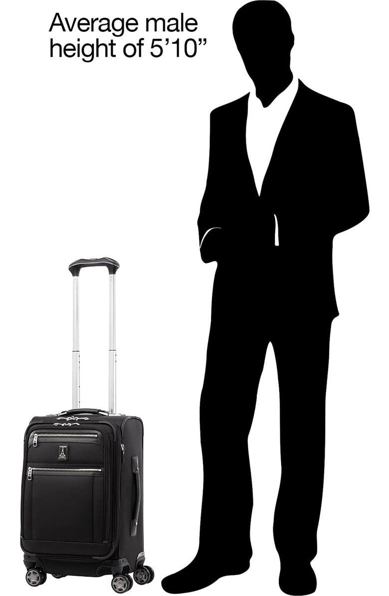 TRAVELPRO Platinum Elite Softside Expandable 20-Inch Carry-On Luggage, Fits up to 15" Laptop, Alternate, color, Shadow Black