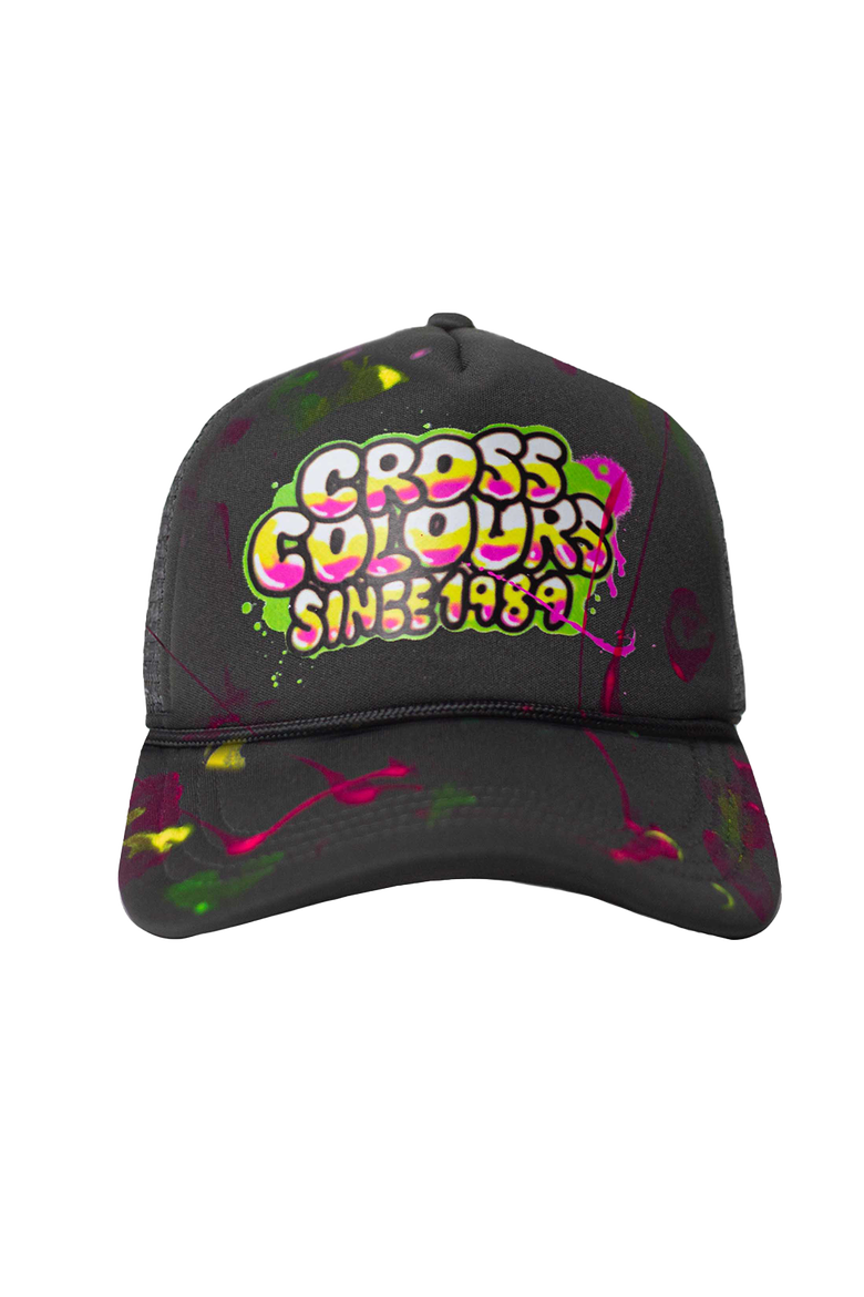 Since 1989 Airbrushed Trucker Hat, Main, color, Vintage Black