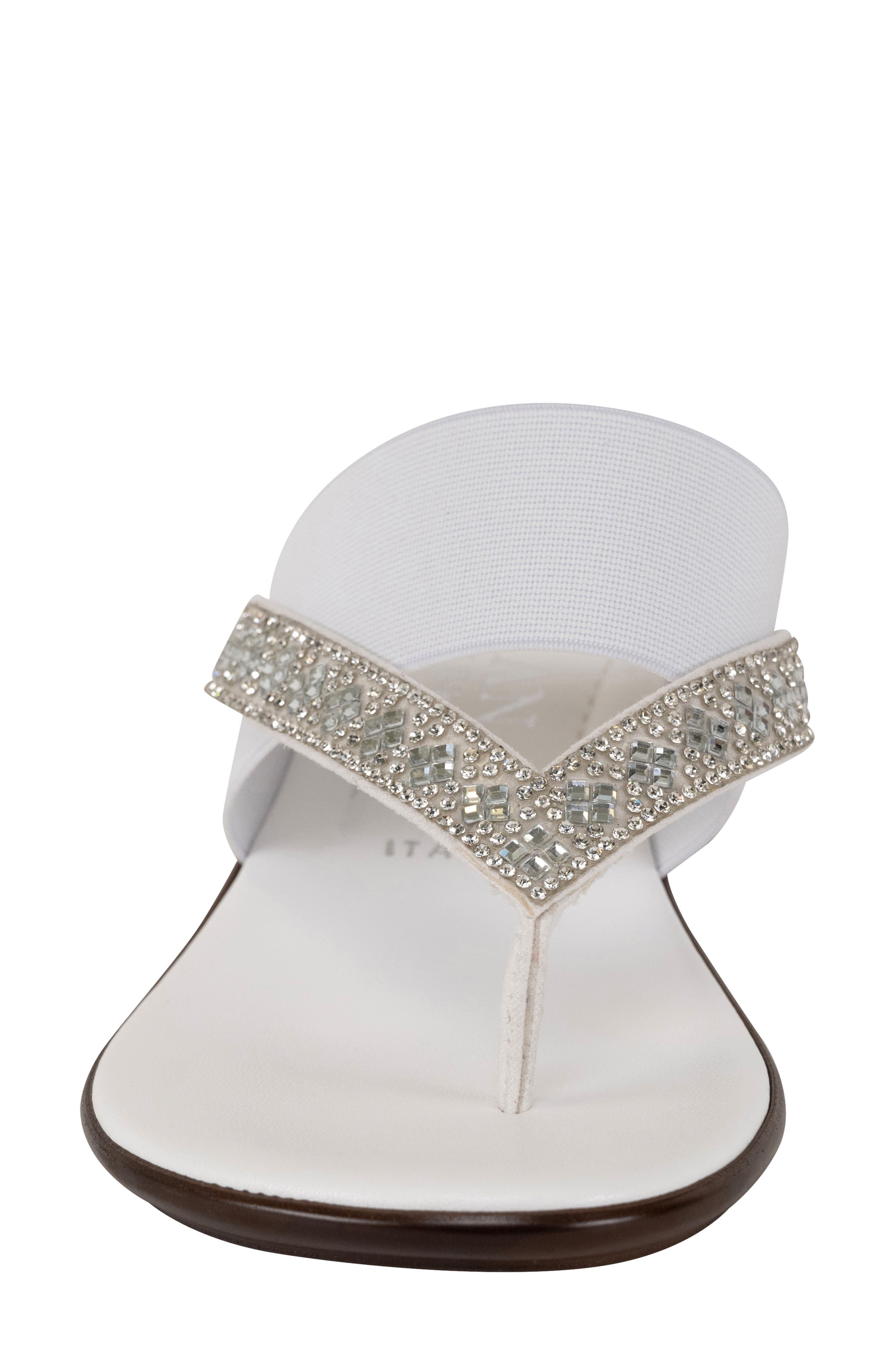Deleiza Wedge Flip Flop, Alternate, color, WHITE
