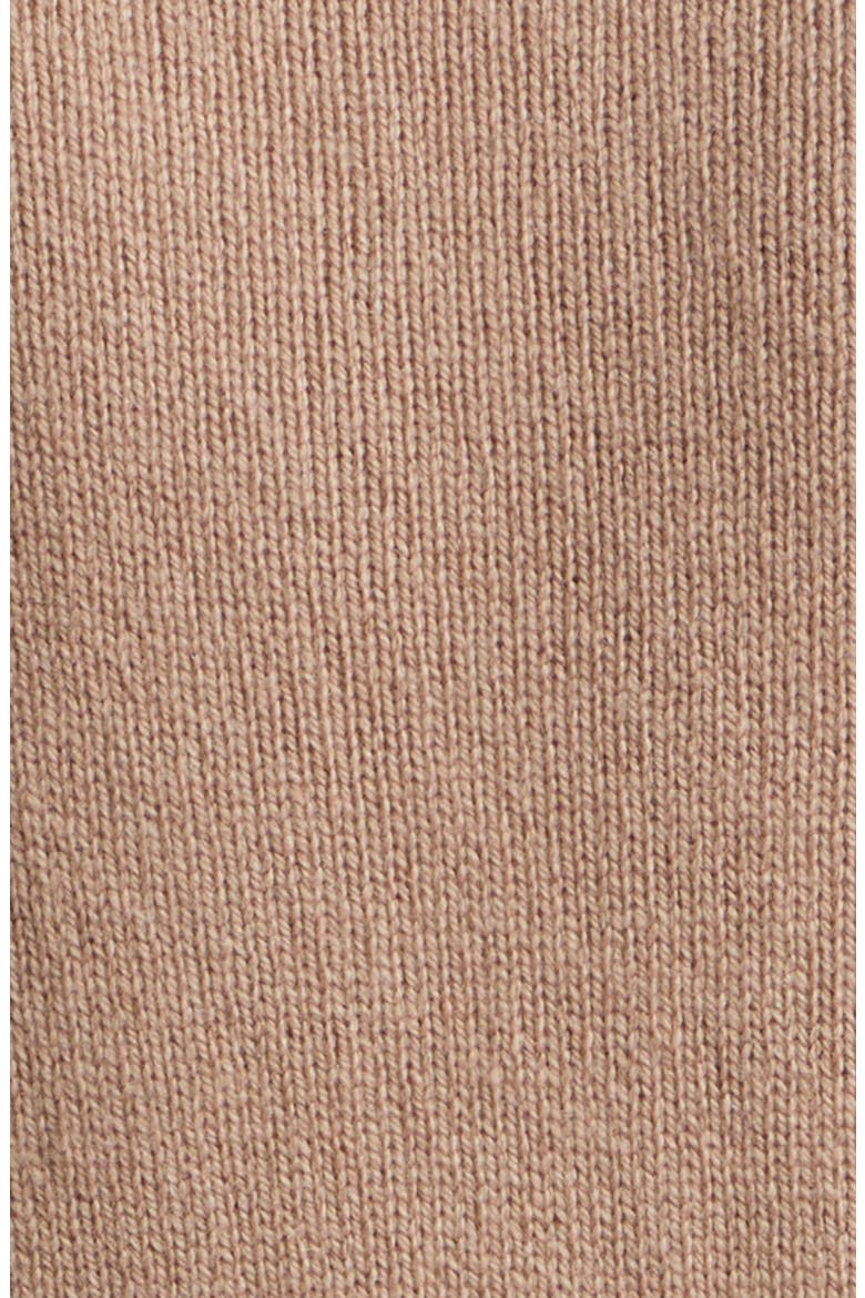 High Rib Trim Wool & Cashmere Sweater, Alternate, color, TOFFEE