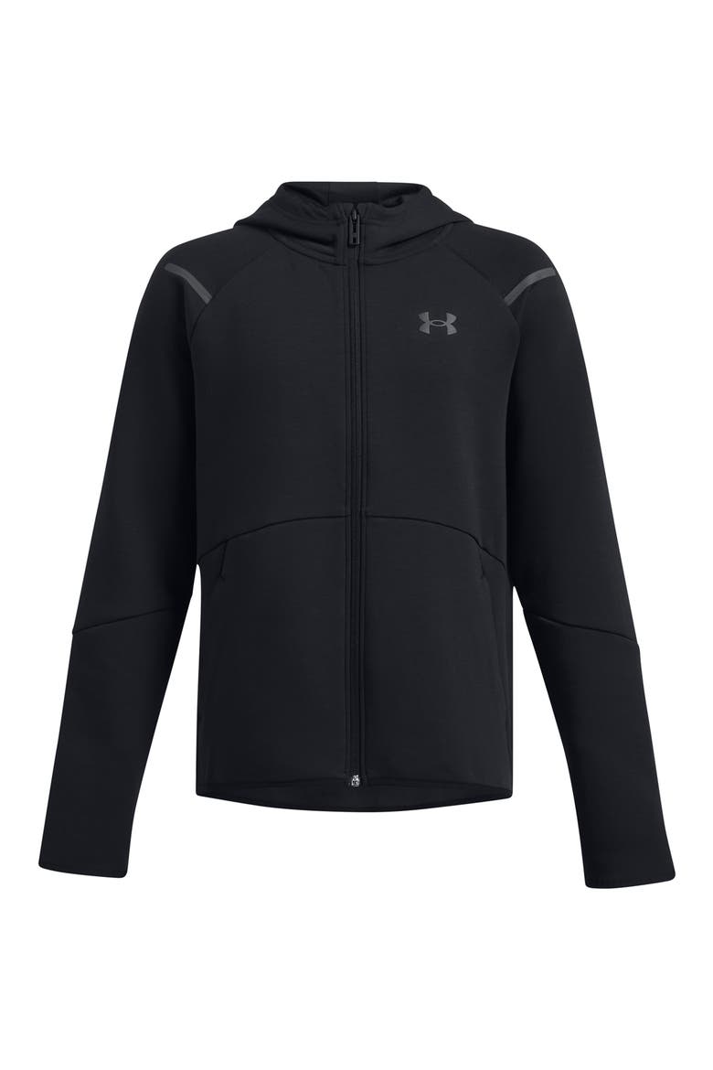 Kids' Unstoppable Fleece Hoodie, Main, color, BLACK