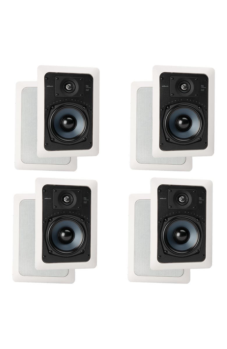 Polk Audio RC55i 5.25 Inch 2 Way In Wall Speakers - 4 Pack, Main, color, White