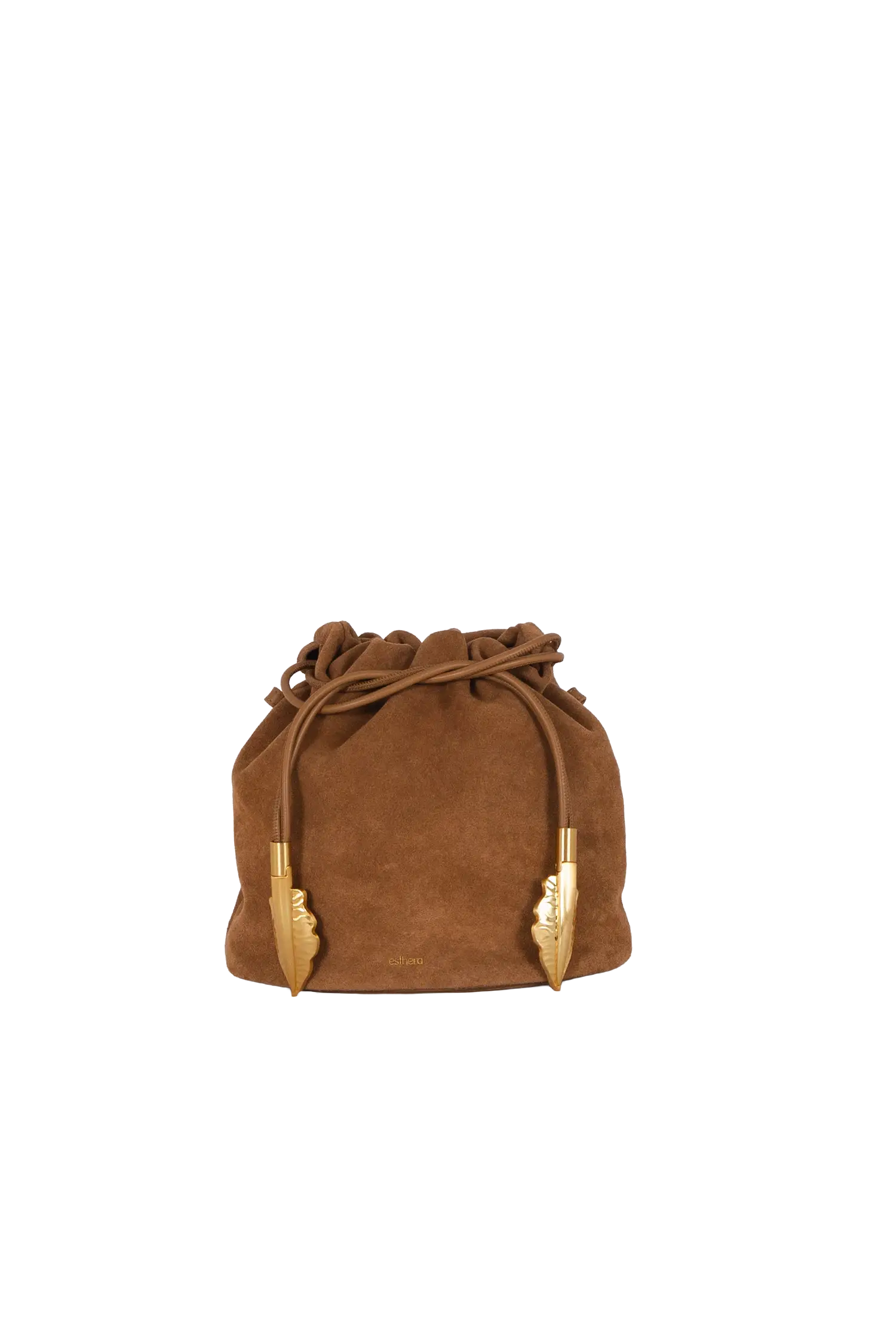 Suede Leather Pouch Bag, Main, color, Light Brown
