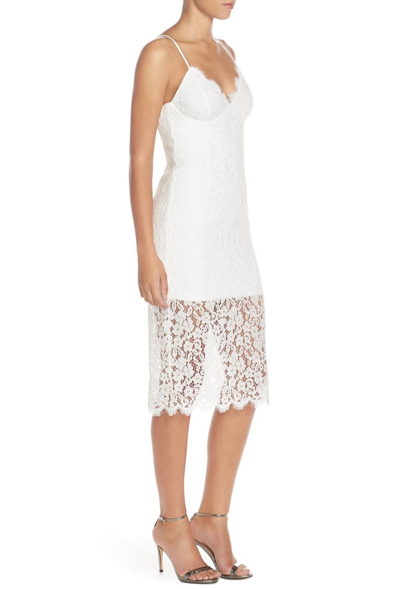'Sienna' Lace Slipdress (Nordstrom Exclusive), Alternate, color, WHITE