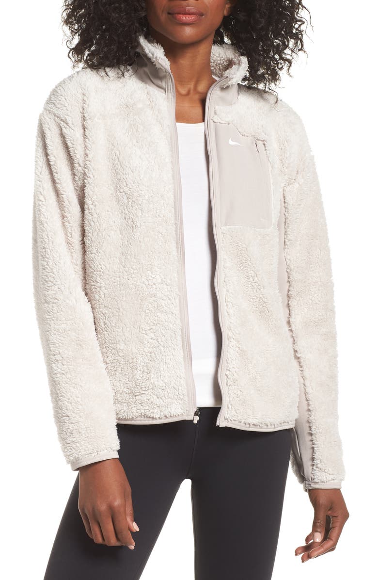 Nike Therma Women's Full Zip Fleece Training Top, Main, color,