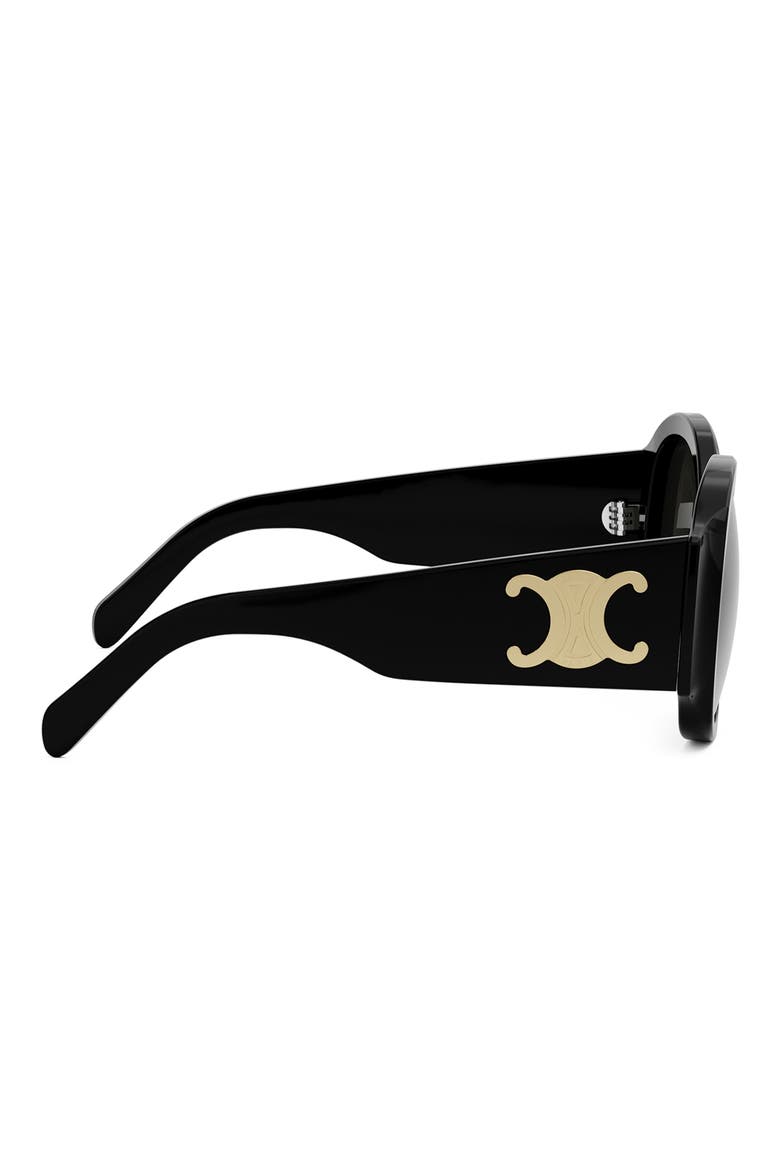 Maxi Triomphe 54mm Round Sunglasses, Alternate, color, SBLK/SMK