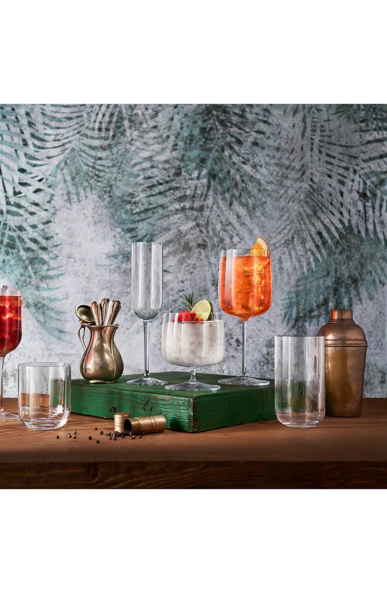 Luigi Bormioli Jazz Set of 4 Champagne Flutes, Alternate, color, Clear