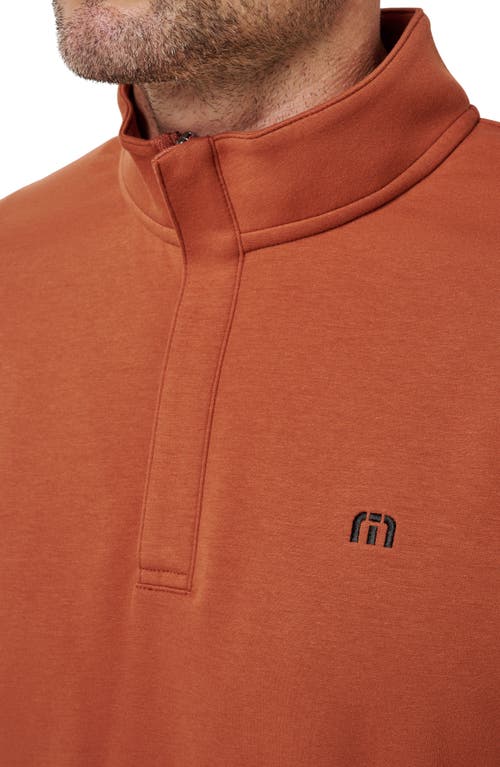 Travismathew Cloud 2.0 Quarter Zip Pullover In Brown