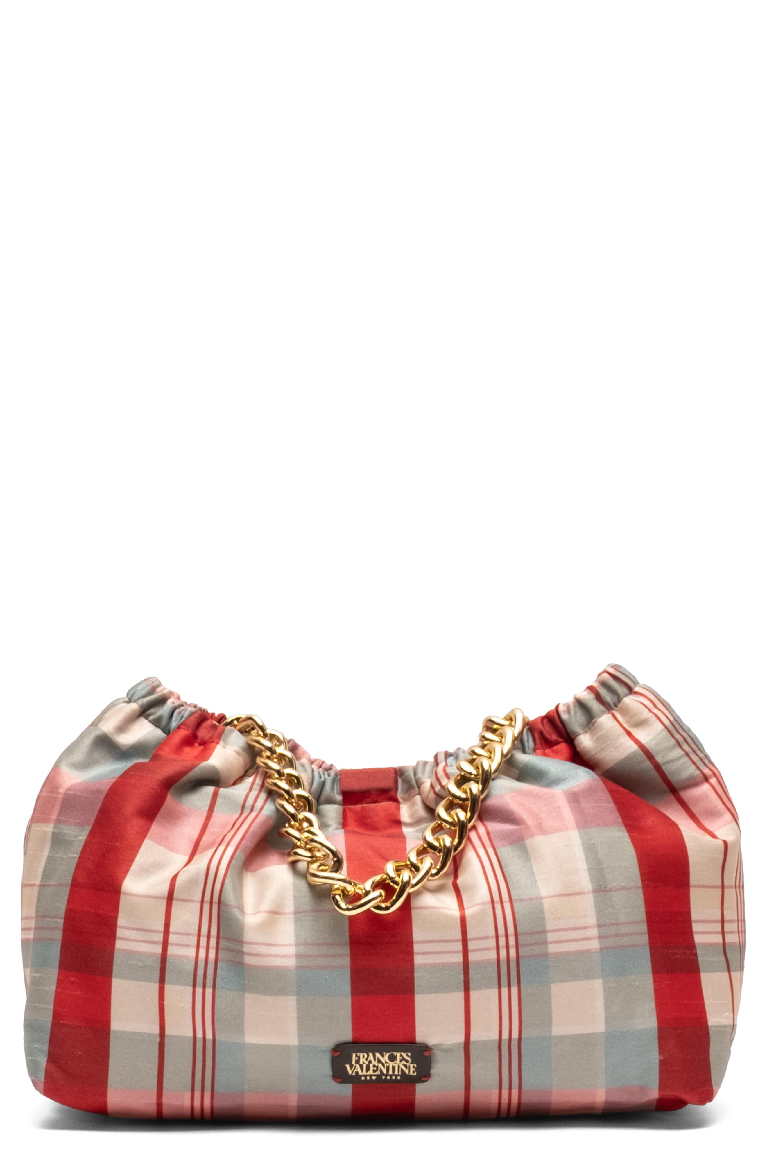 Bici Plaid Satin Bag, Main, color, MULTI