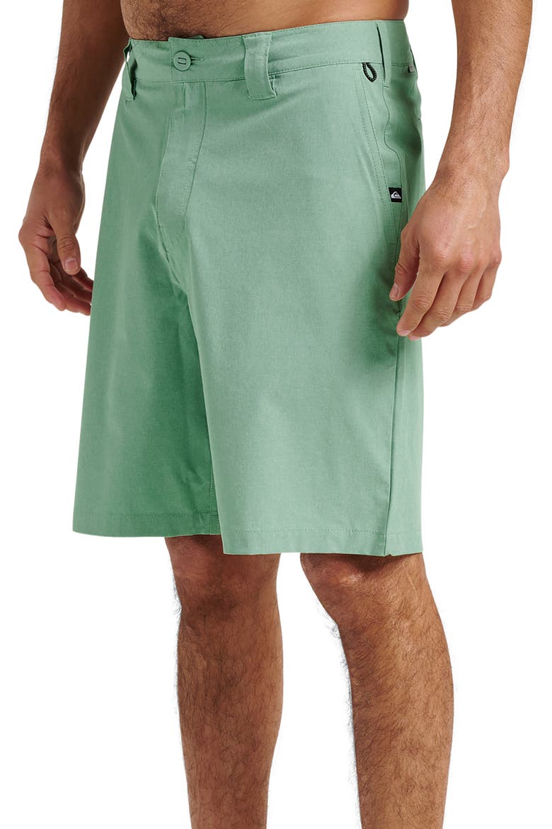 Union Heather Amphibian Hybrid Shorts, Alternate, color, GRANITE GREEN
