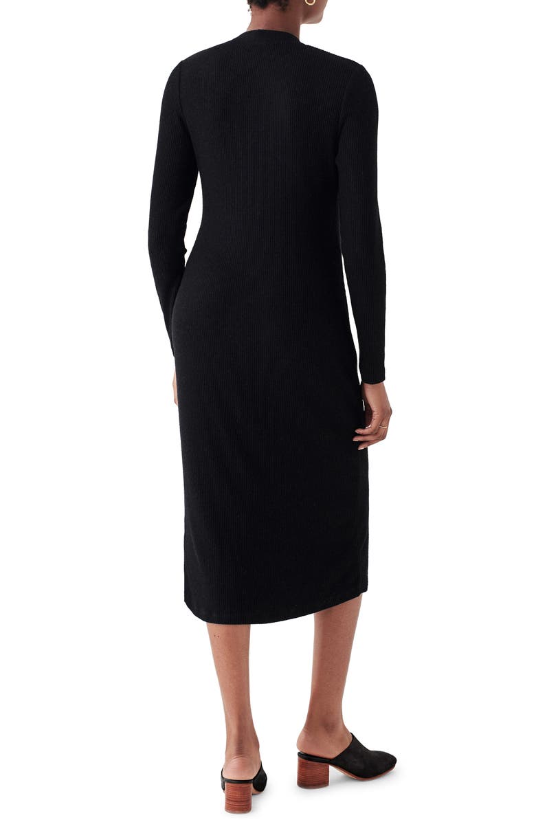Faherty Legend Long Sleeve Rib Midi Sweater Dress, Alternate, color, 