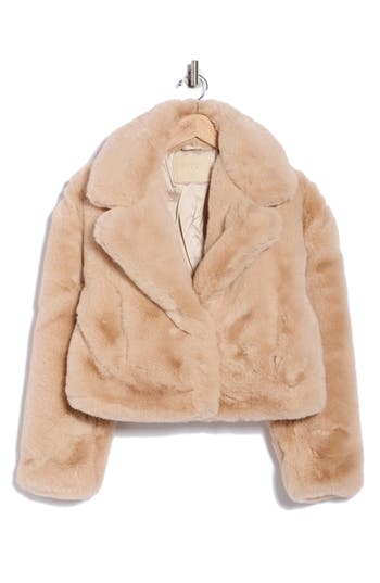 Blanknyc Crop Faux Fur Jacket