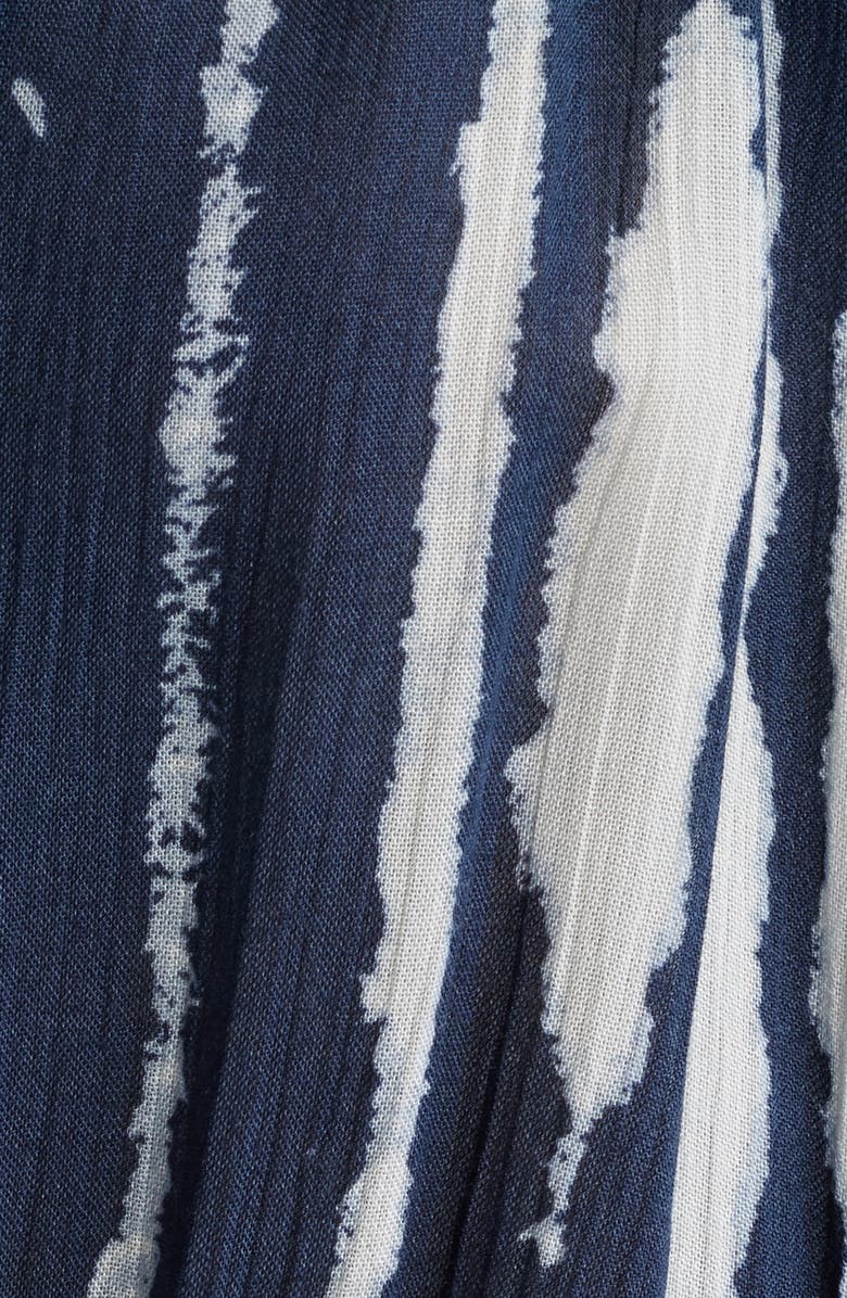 Rails Amellia Print Tiered Midi Dress, Alternate, color, Indigo Nile