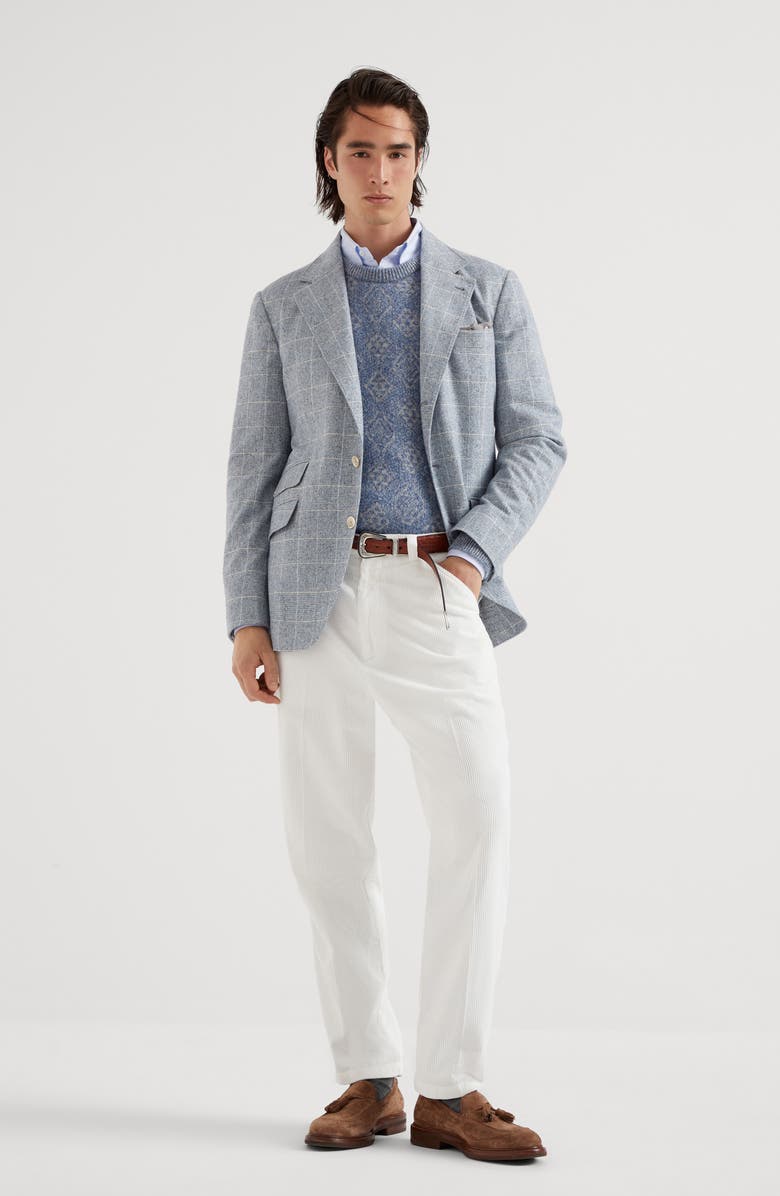Brunello Cucinelli Prince of Wales Cavallo blazer, Alternate, color,