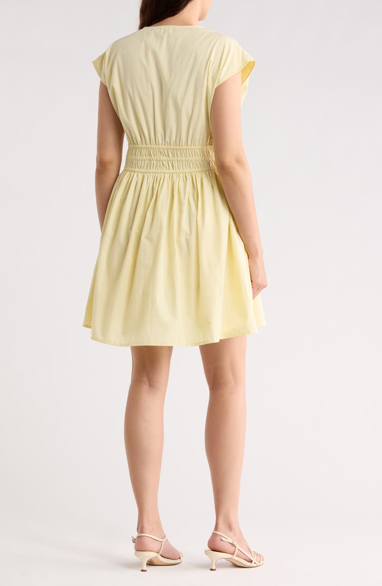 CeCe V-Neck Multi Tie Dress, Alternate, color, Pastel Yellow