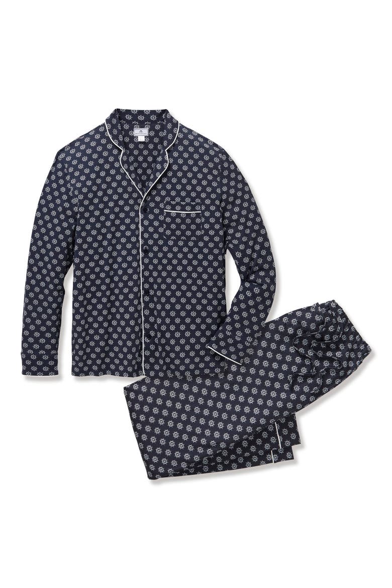 Featherweight Pima Cotton Pajamas, Alternate, color, NAVY