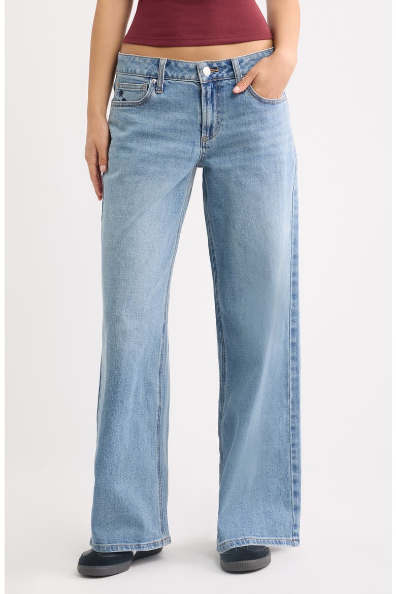 Low Rise Baggy Wide Leg Jeans, Main, color, KINNEY WASH