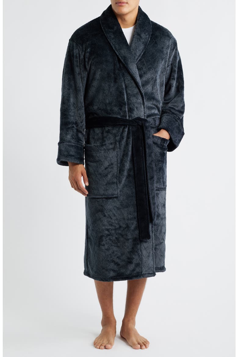 Diamond Jacquard Robe, Main, color, BLACK