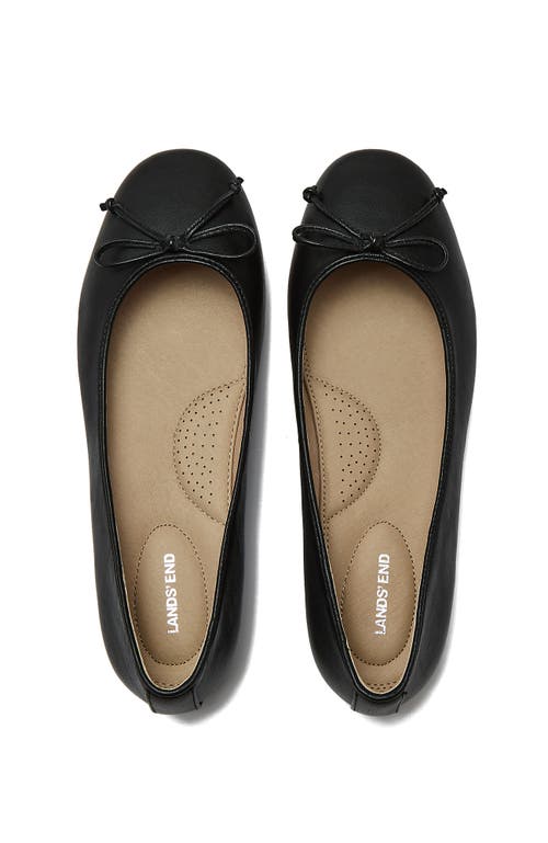 LANDS' END LANDS' END ESSENTIAL LEATHER BALLET FLATS