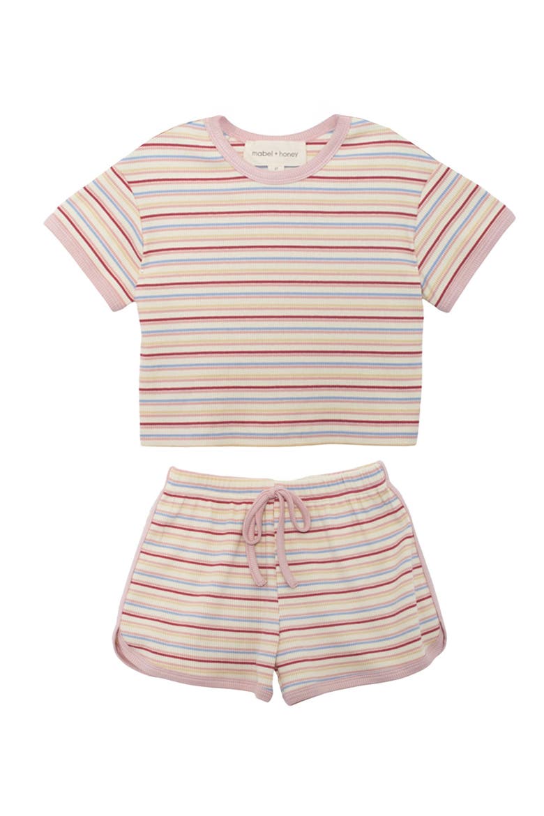 Sunset Sherbet Short Sleeve Two Piece Set, Main, color, Pink