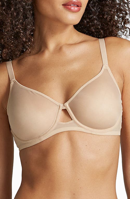 Commando Chic Mesh Full Cup Underwire Bra in Beige at Nordstrom, Size 36B