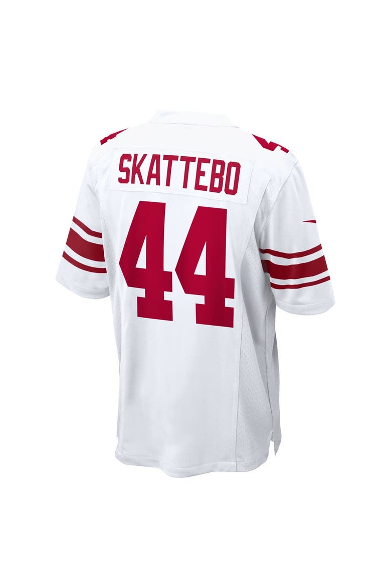 Men's Nike Cam Skattebo White New York Giants Game Jersey, Alternate, color, White