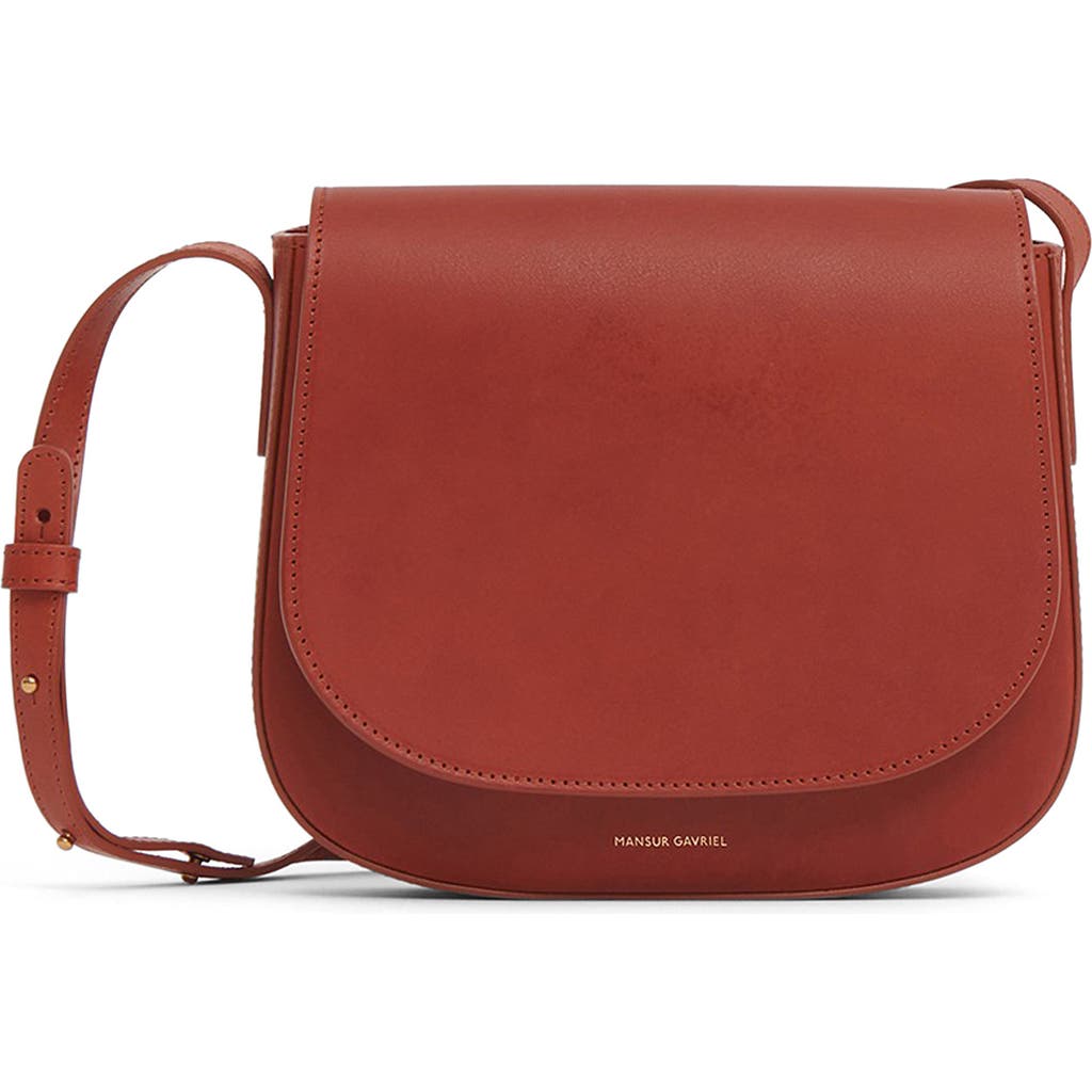 Mansur Gavriel Classic Leather Crossbody Bag In Brown