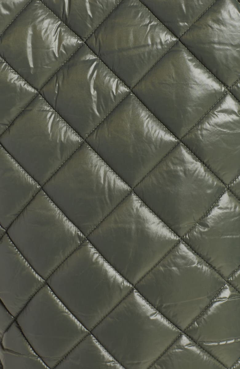 Sam Edelman Water Repellent Diamond Quilted Jacket with Removable Hood, Alternate, color, Loden