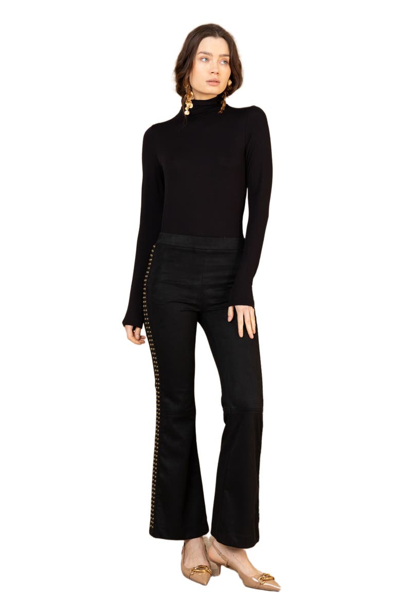 Hale Bob Alexia Suede Studs Pant, Main, color, 