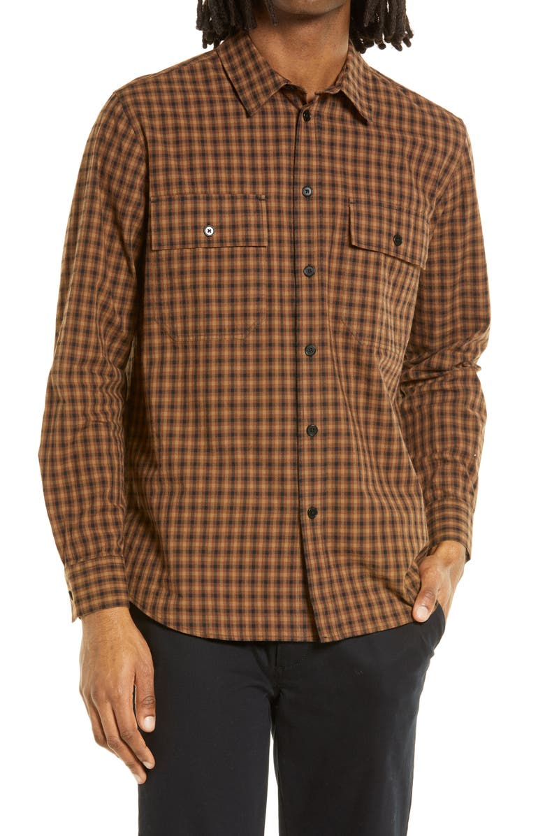 Wood Wood Avenir Flannel Check Shirt, Main, color, 