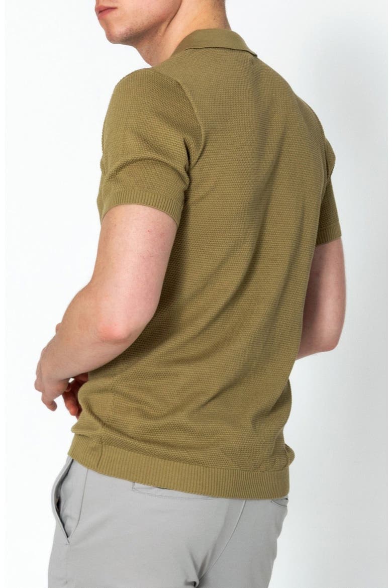 V-Neck Jersey Knit Polo, Alternate, color, LIGHT GREEN