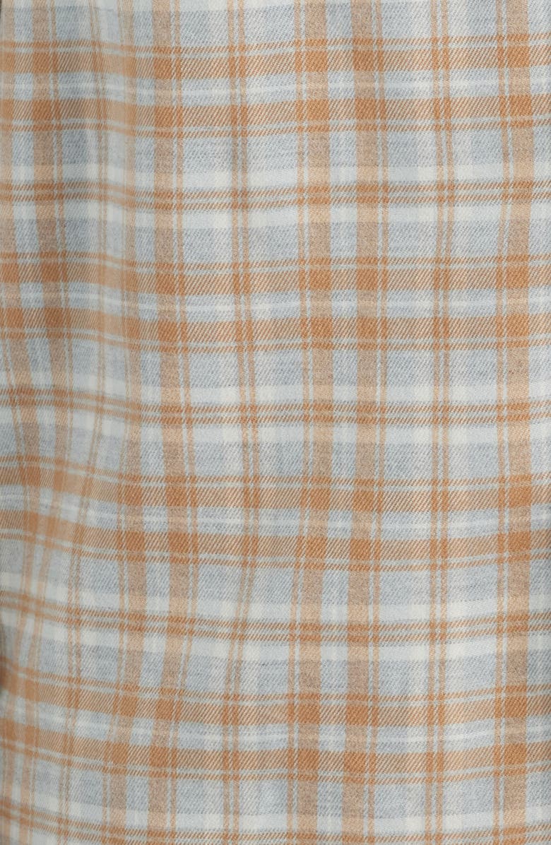 Peter Millar Varallo Tailored Fit Plaid Italian Flannel Button-Up Shirt, Alternate, color, British Grey