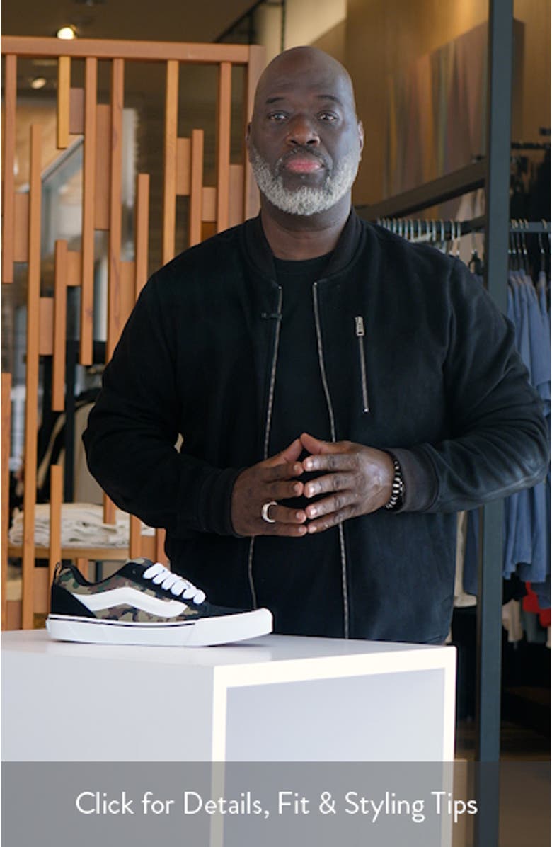 Knu School Camo Suede & Canvas Low Top Sneaker, sales video thumbnail