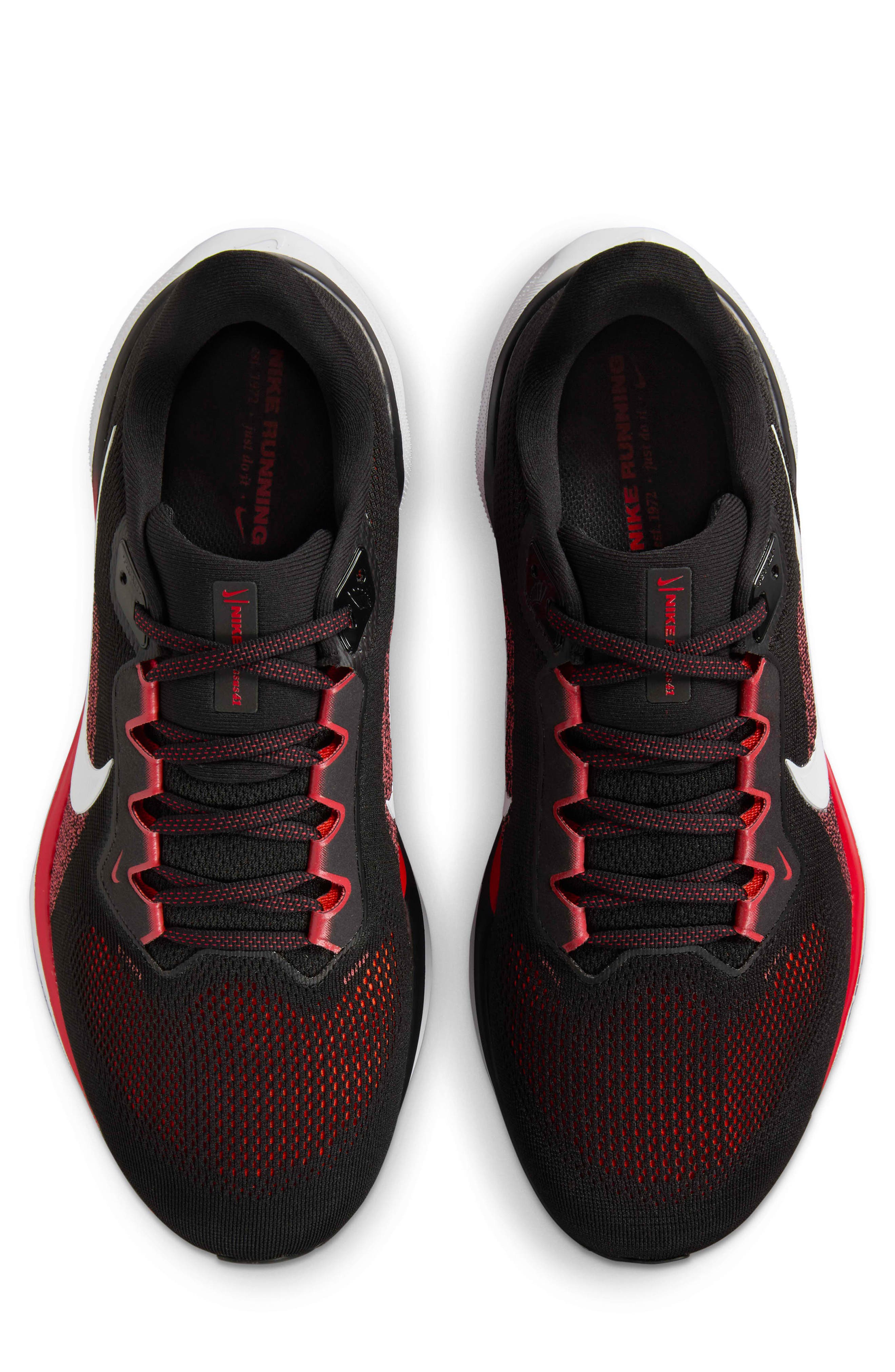 Nike Air Zoom Pegasus 41 Running Shoe, Alternate, color, Black/ Fire Red/ White