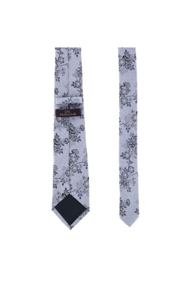 Florian Silk Novelty Necktie, Alternate, color, Grey and Black