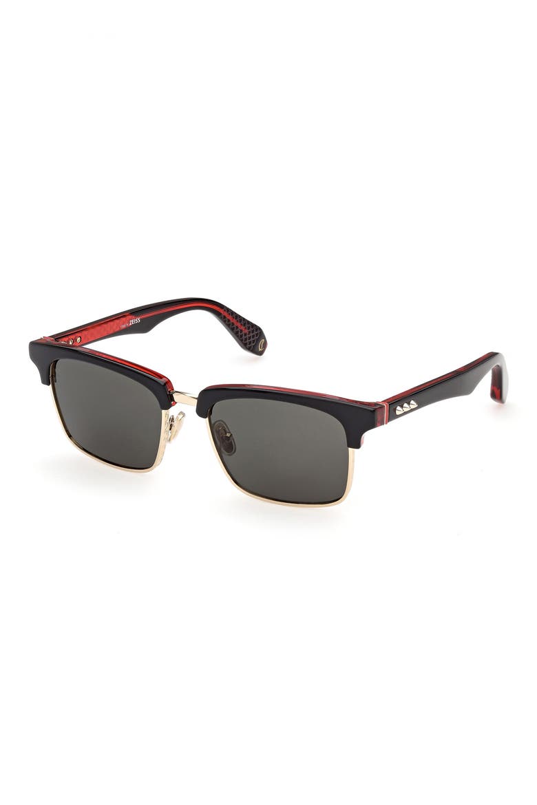 55mm Brownline Sunglasses, Alternate, color, BLACK PALE GOLD / SMOKE