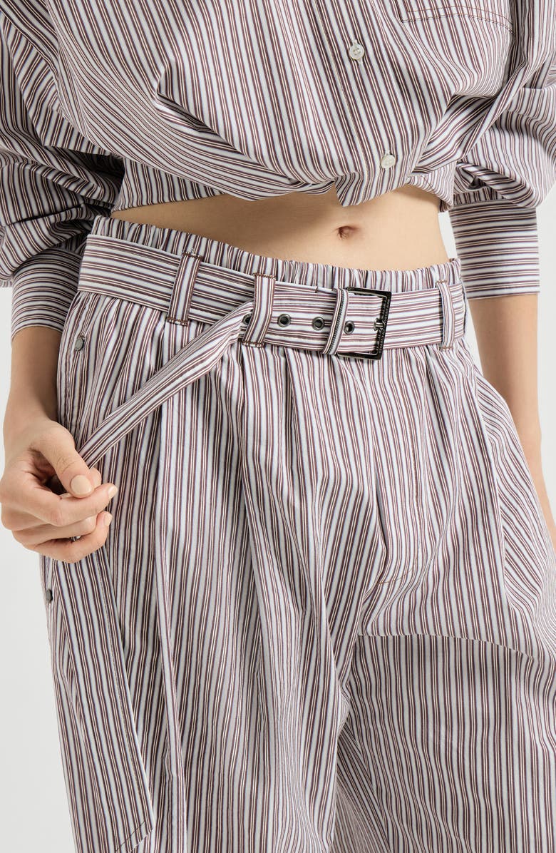 Brunello Cucinelli Loose Track trousers, Alternate, color, Bordeaux