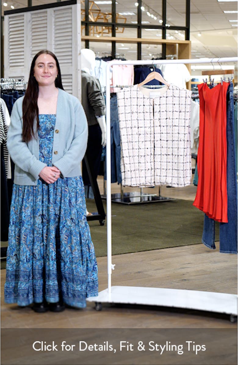 Check Cap Sleeve Tweed Jacket, sales video thumbnail