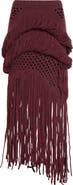 Diotima Medusa Fringed Wool Blend Sweater Skirt