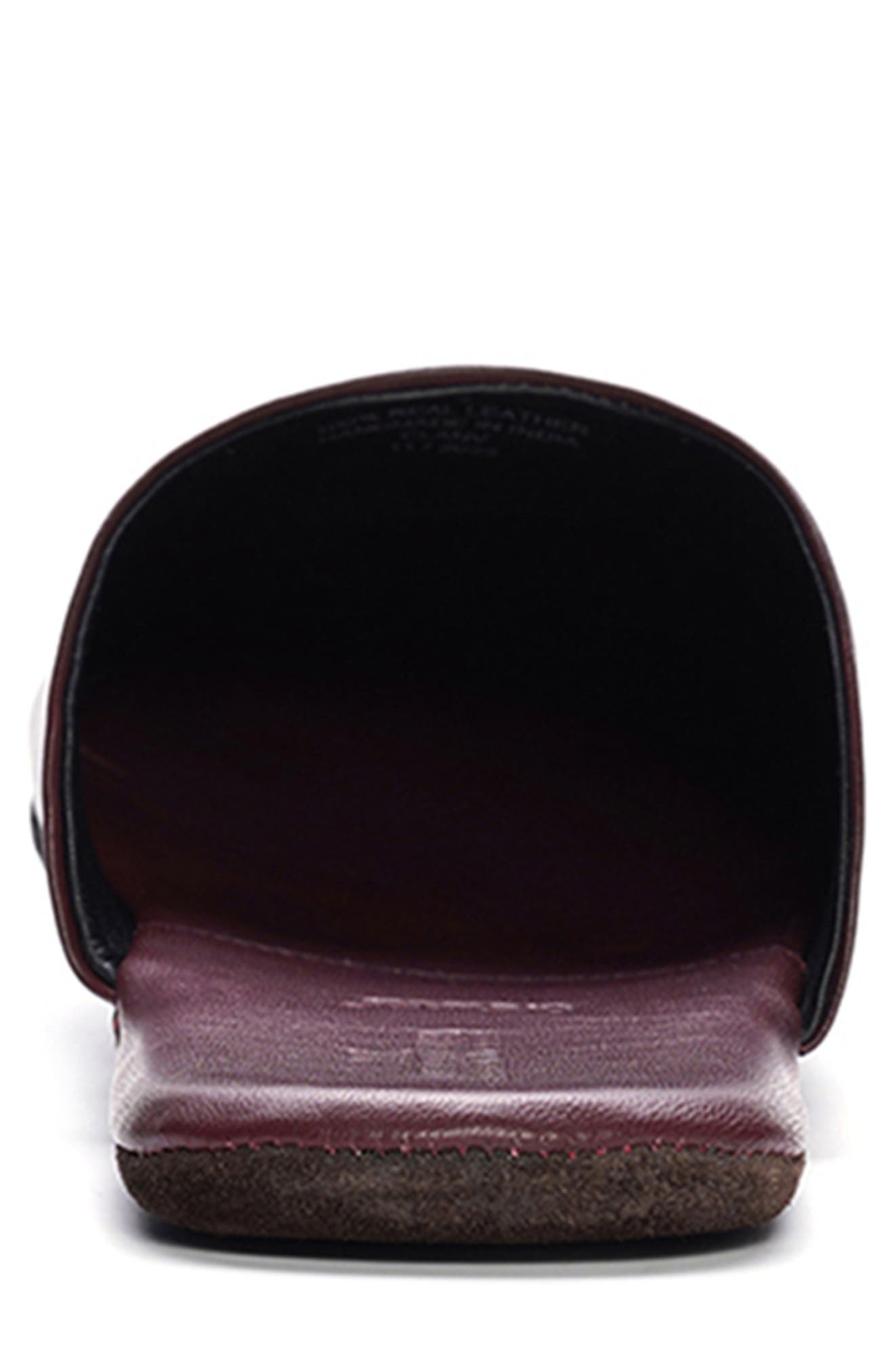 Anthony Veer Clark Leather Scuff Slipper, Alternate, color, Dark Red
