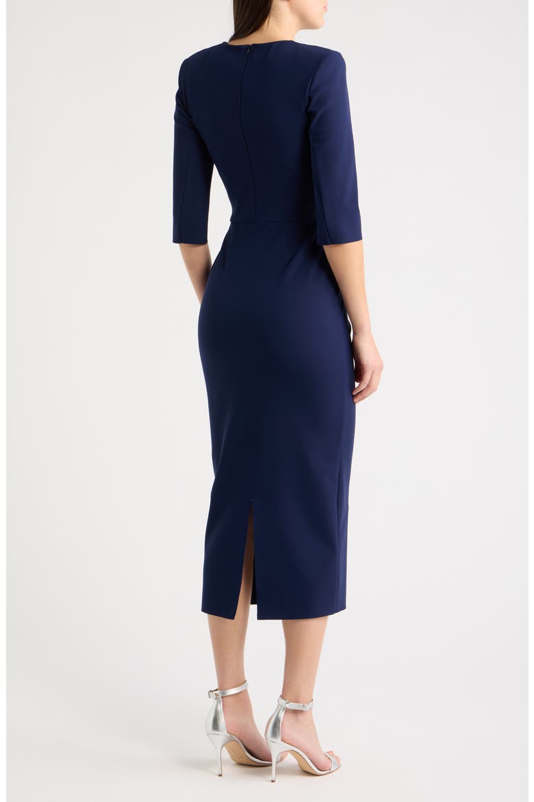 Shire Midi Dress, Alternate, color, BLU NOTTE