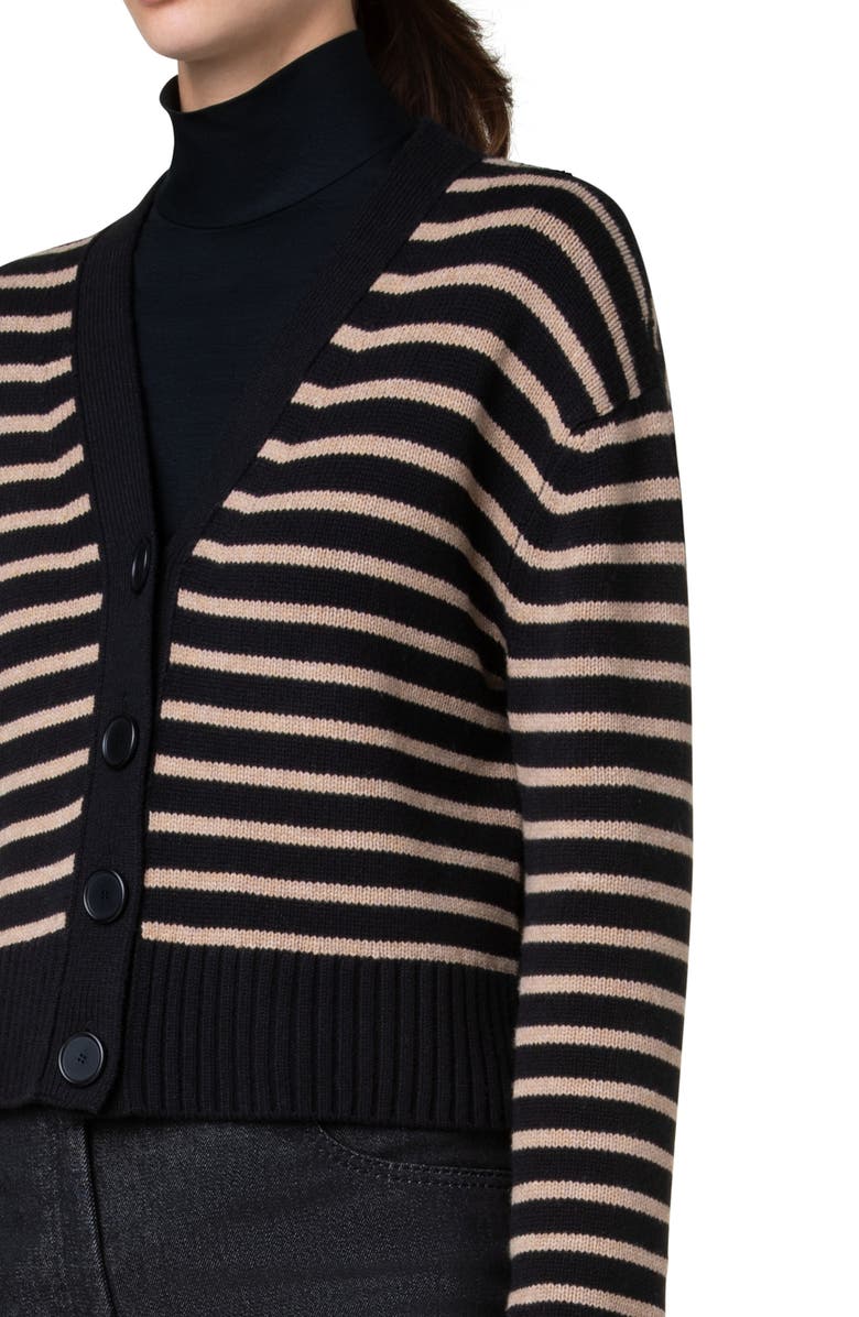 Akris punto Stripe Wool & Cashmere Cardigan, Alternate, color, 