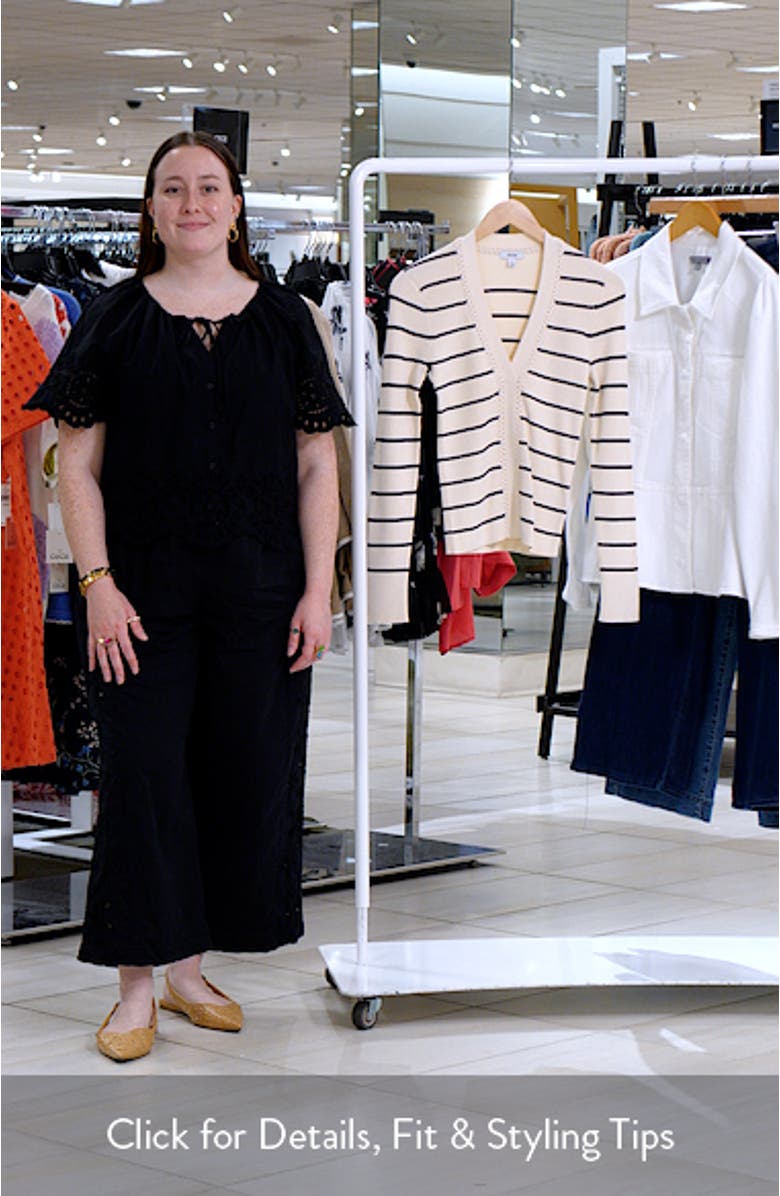 Lauralee Stripe Braid Trim Top, sales video thumbnail