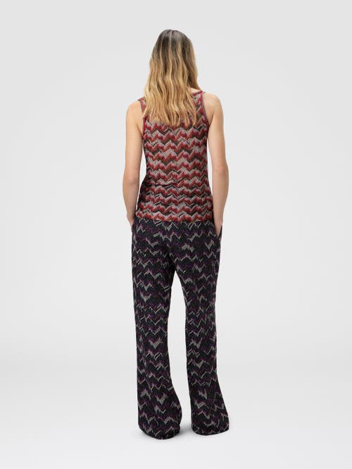 Missoni Viscose Tank Top With Round Neckline In Multi