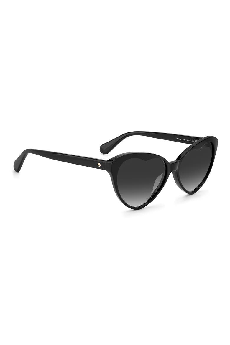 velmas 57mm cat eye sunglasses, Alternate, color, BLACK/ DARK GREY SF