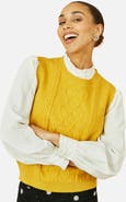 Yumi Cable Knit Sleeveless Jumper