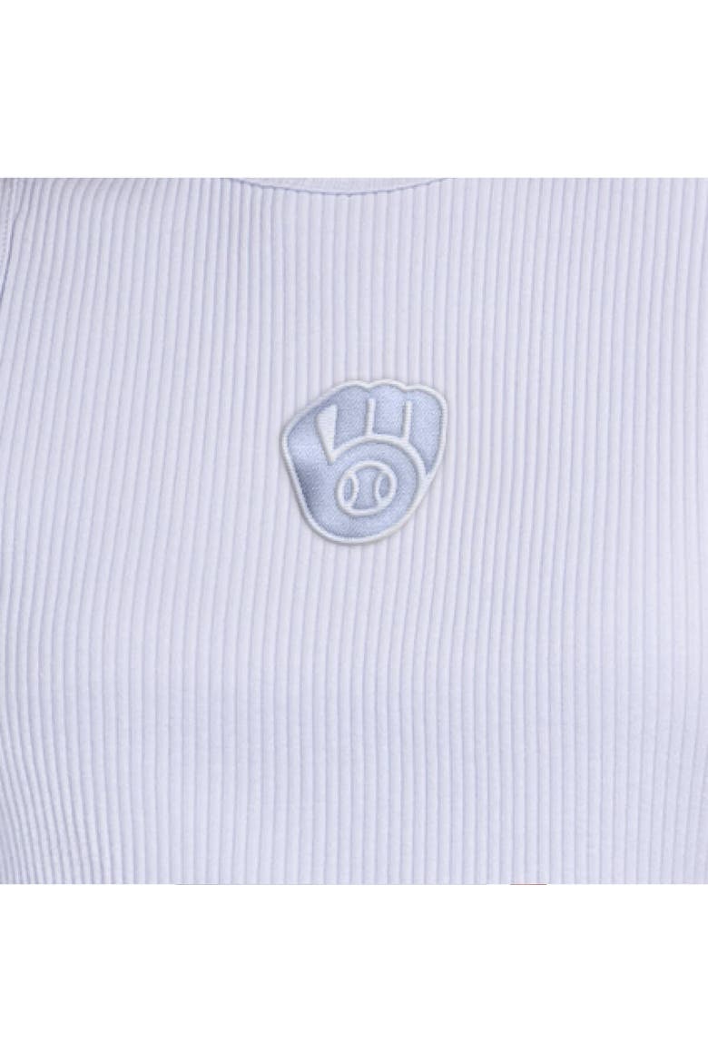 Women's Starter Light Blue Milwaukee Brewers Pastels Ribbed Tank Top, Alternate, color, Light Blue