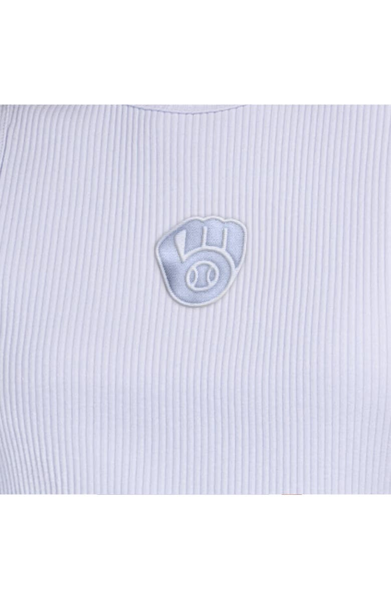 STARTER Women's Starter Light Blue Milwaukee Brewers Pastels Ribbed Tank Top, Alternate, color, Light Blue