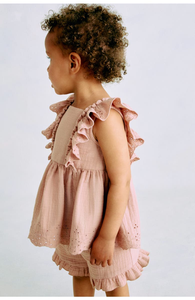 H&M 2-piece cotton muslin set, Alternate, color, Beige