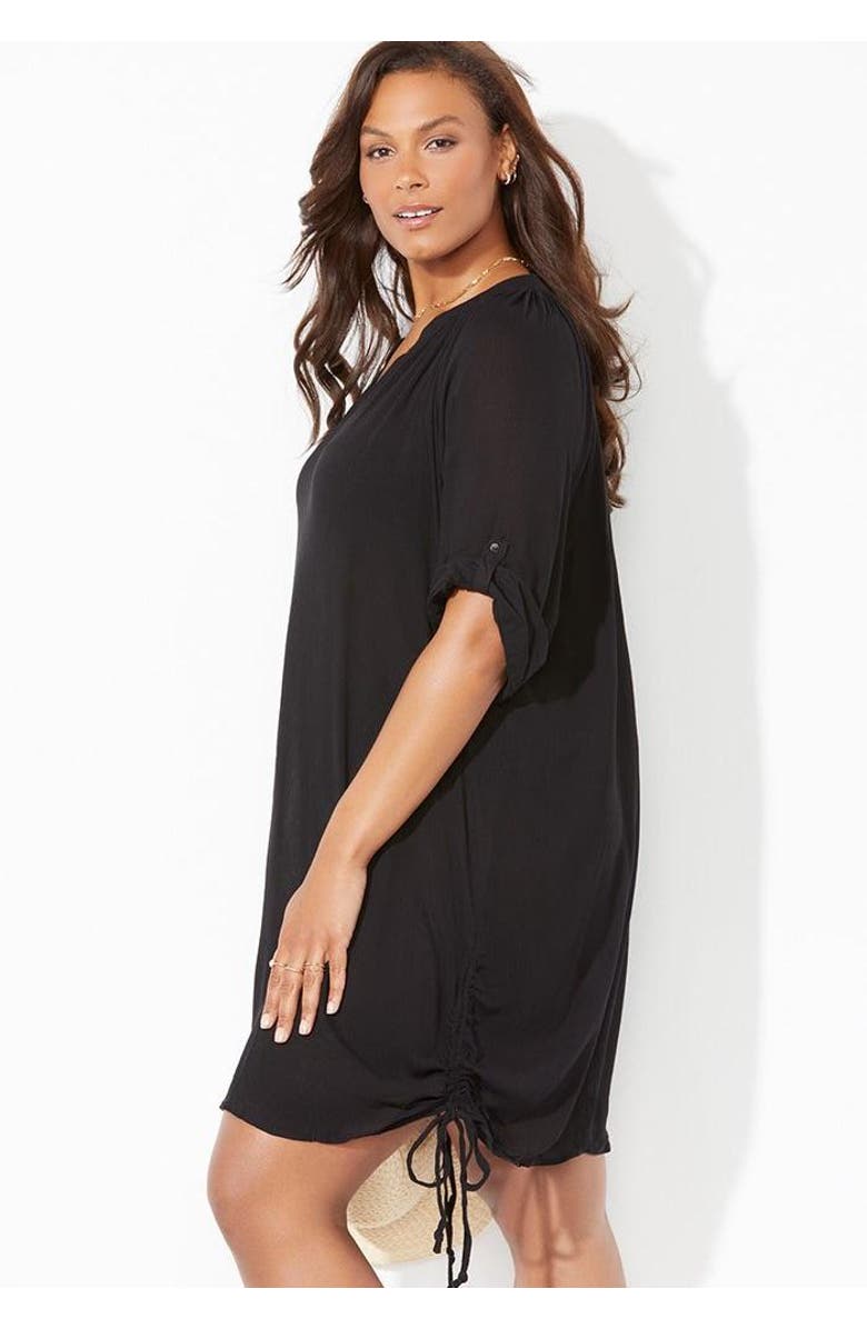 Swimsuits for All Abigail Cover Up Tunic, Alternate, color, Black